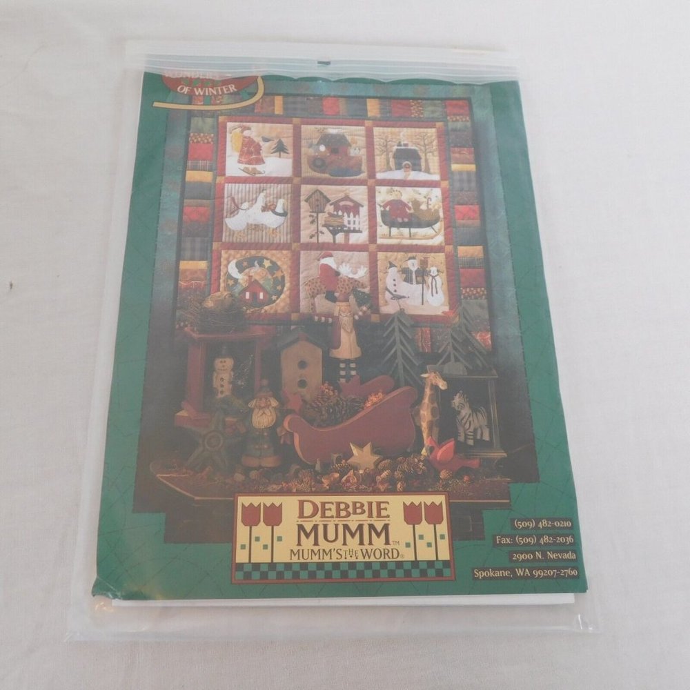 Mumms the Word Wonders of Winter Sampler Quilt Pattern Applique Pieced Debbie